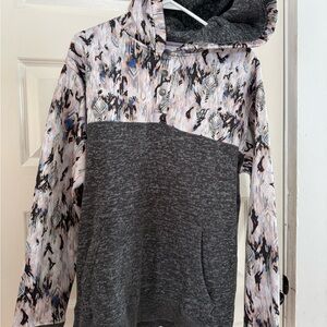 Hooey Multicolor Patterned Hoodie with Gray Accents